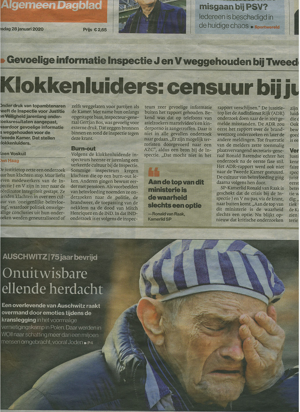 Igor Malitsky in het AD, 27 januari 2020